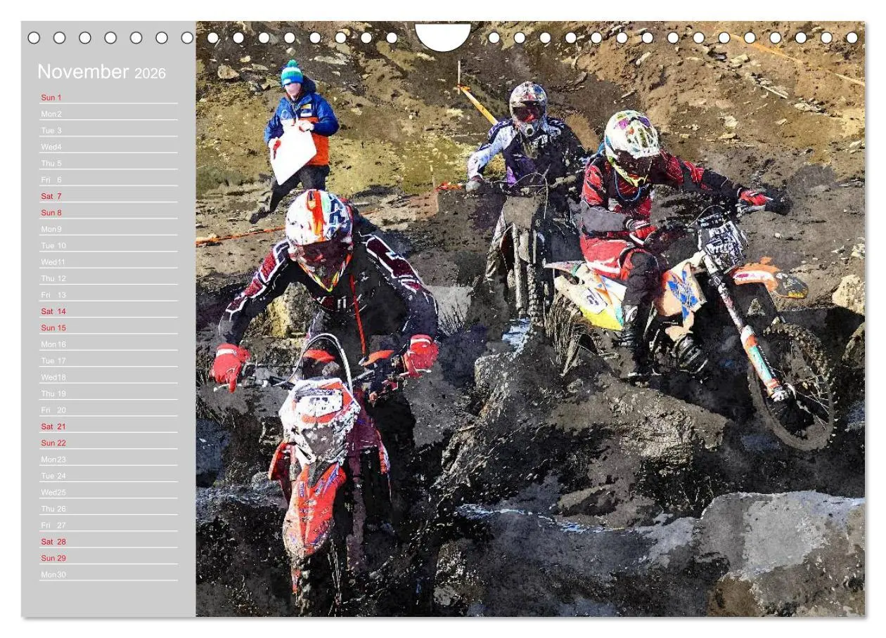 Bild: 9783516569124 | ENDURO RACING 2 (Wall Calendar 2026 DIN A4 landscape), CALVENDO 12...