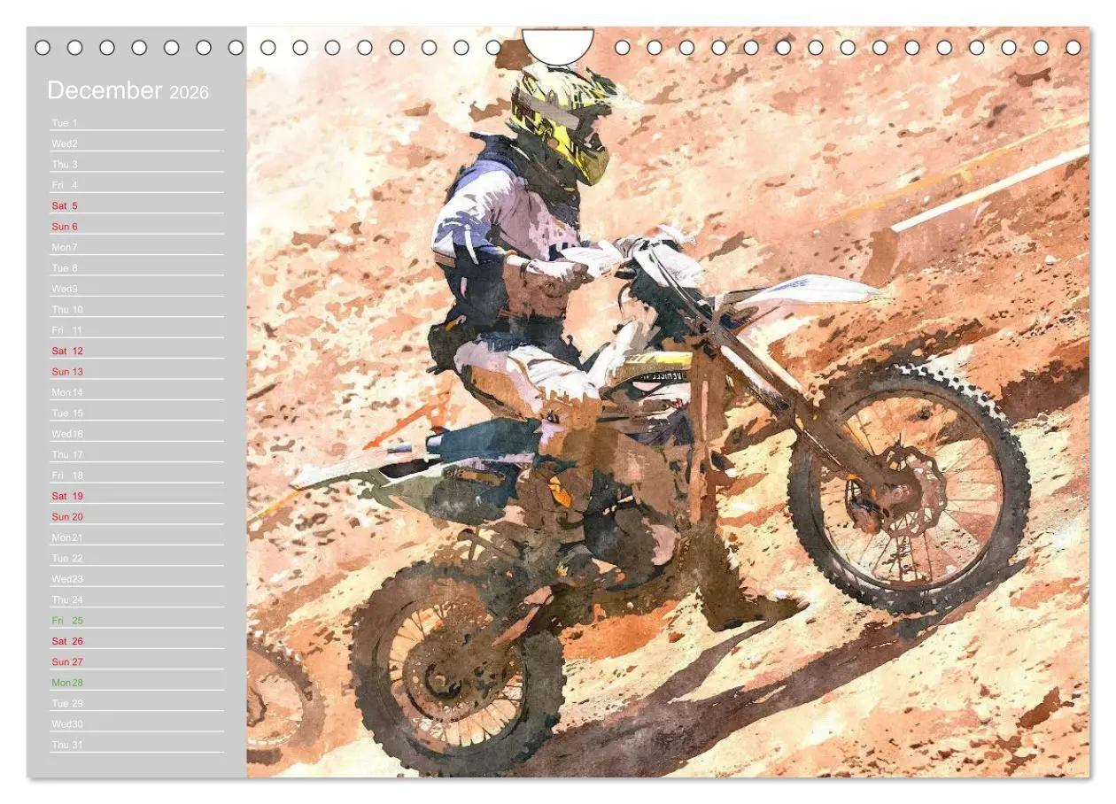 Bild: 9783516569124 | ENDURO RACING 2 (Wall Calendar 2026 DIN A4 landscape), CALVENDO 12...