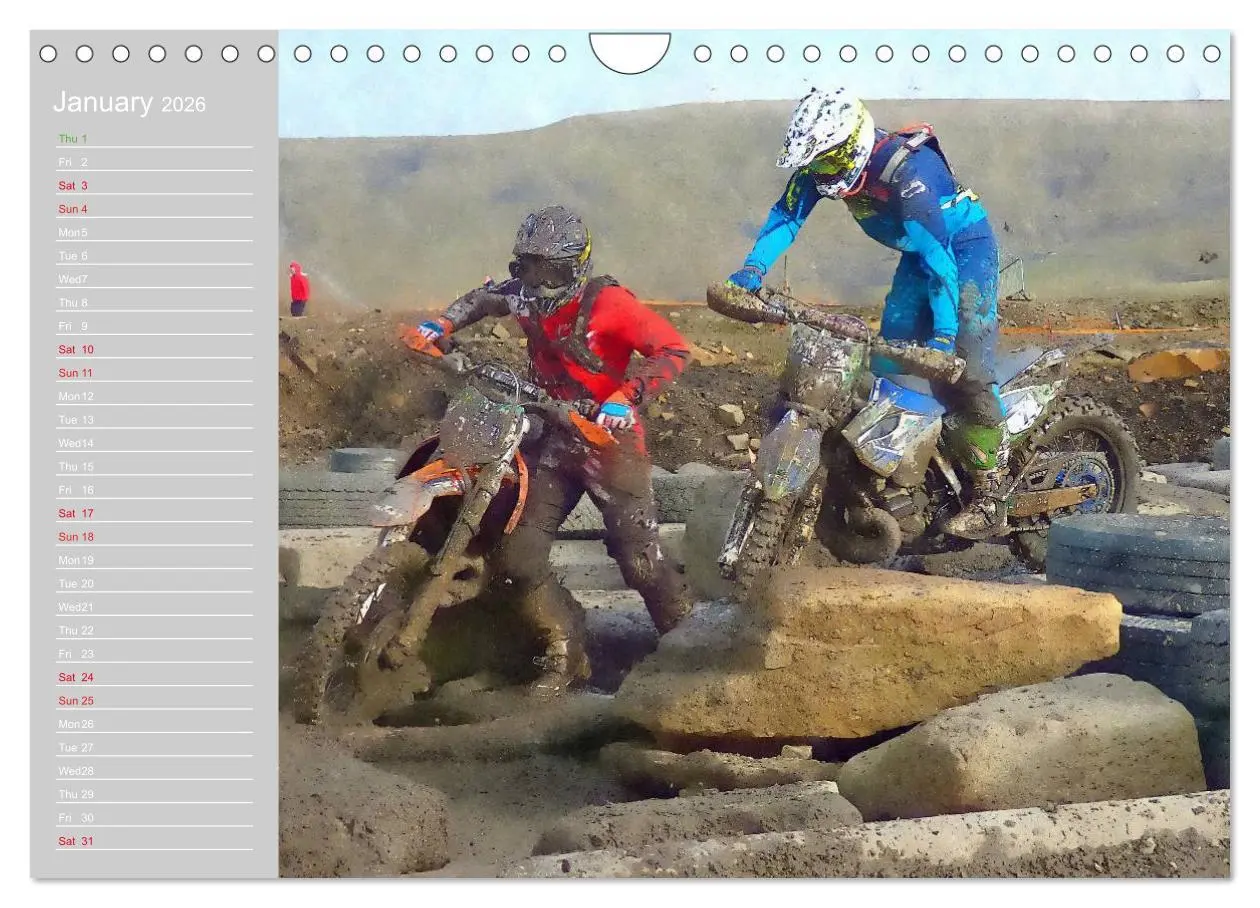 Bild: 9783516569124 | ENDURO RACING 2 (Wall Calendar 2026 DIN A4 landscape), CALVENDO 12...