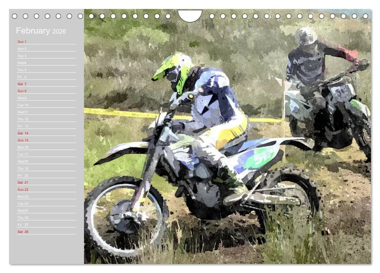Bild: 9783516569124 | ENDURO RACING 2 (Wall Calendar 2026 DIN A4 landscape), CALVENDO 12...