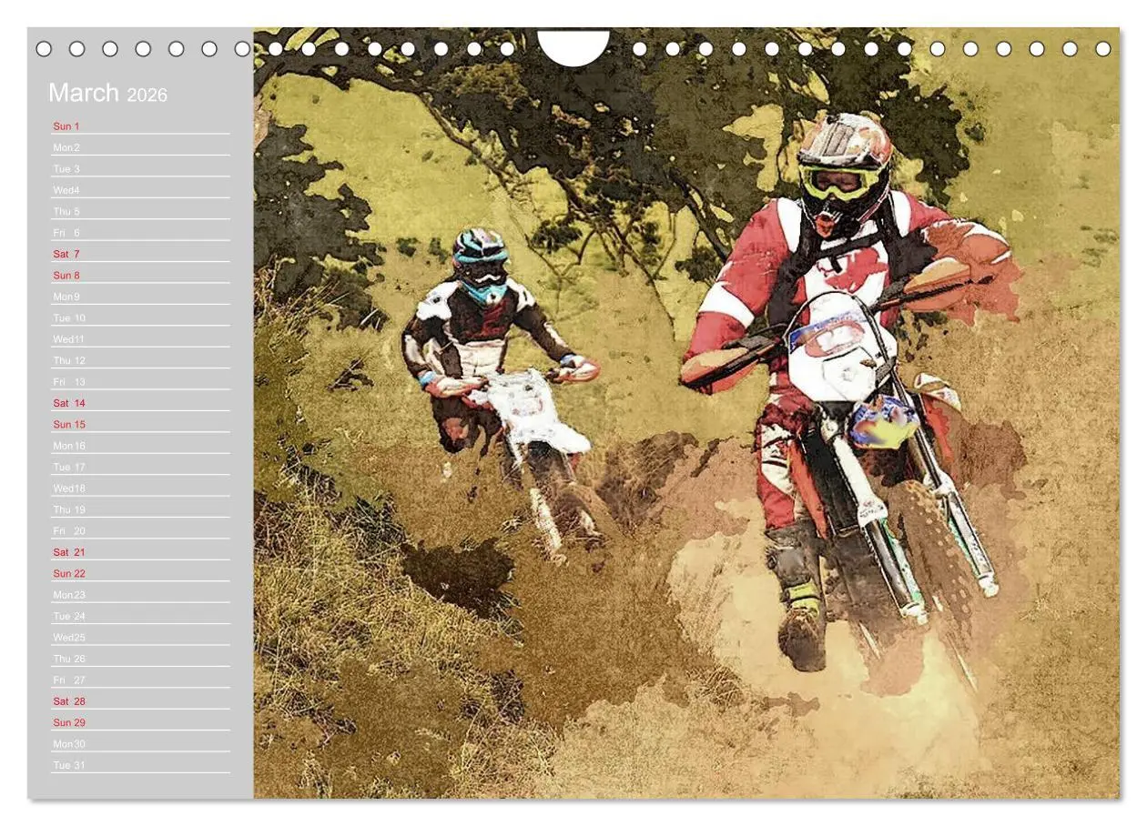 Bild: 9783516569124 | ENDURO RACING 2 (Wall Calendar 2026 DIN A4 landscape), CALVENDO 12...