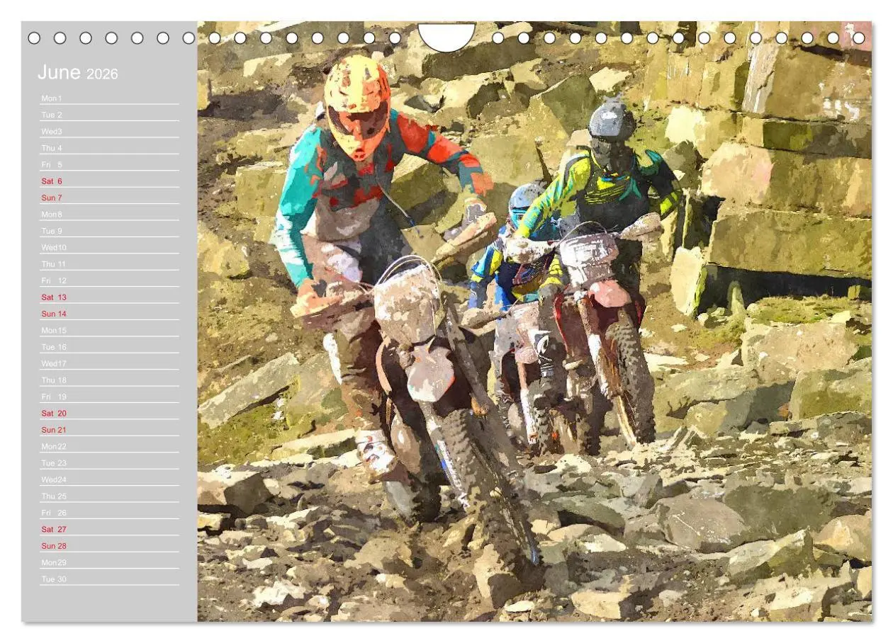 Bild: 9783516569124 | ENDURO RACING 2 (Wall Calendar 2026 DIN A4 landscape), CALVENDO 12...