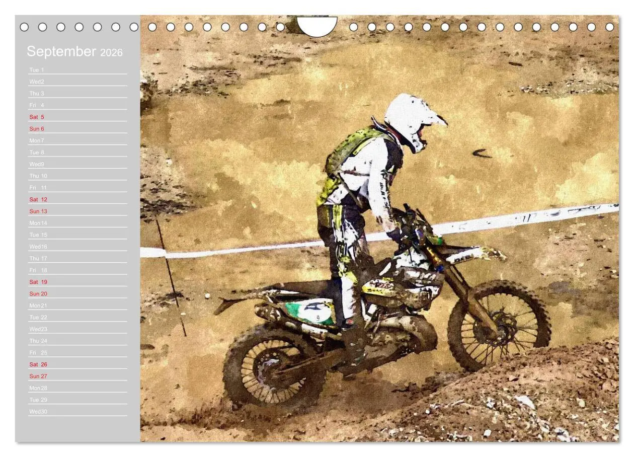 Bild: 9783516569124 | ENDURO RACING 2 (Wall Calendar 2026 DIN A4 landscape), CALVENDO 12...