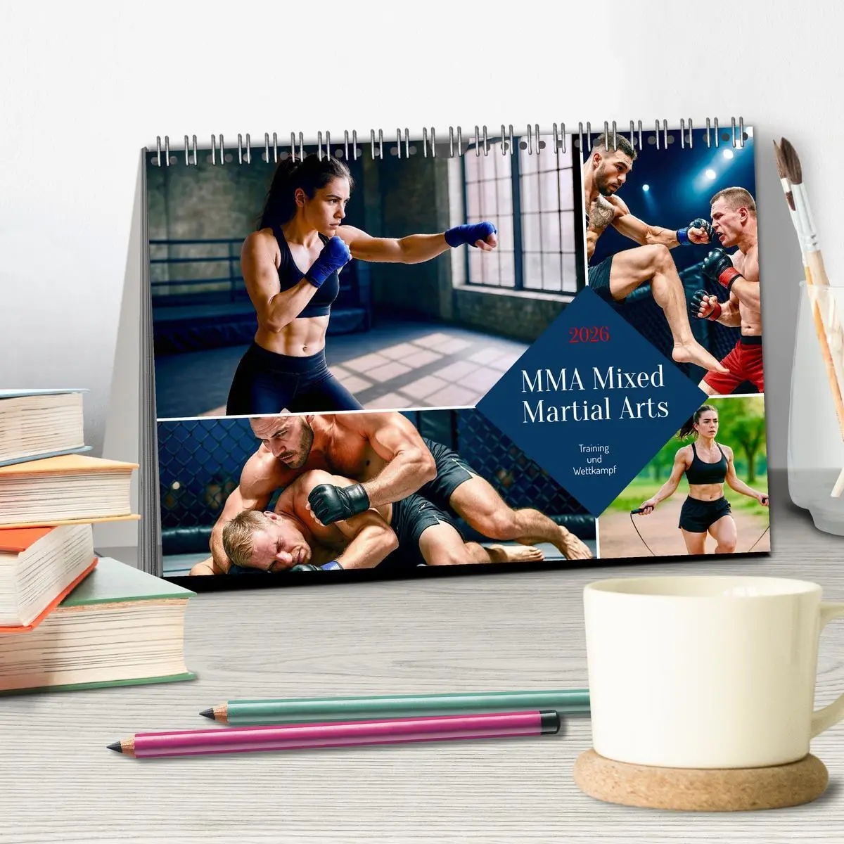 Bild: 9783516639124 | MMA Mixed Martial Arts (Tischkalender 2026 DIN A5 quer), CALVENDO...