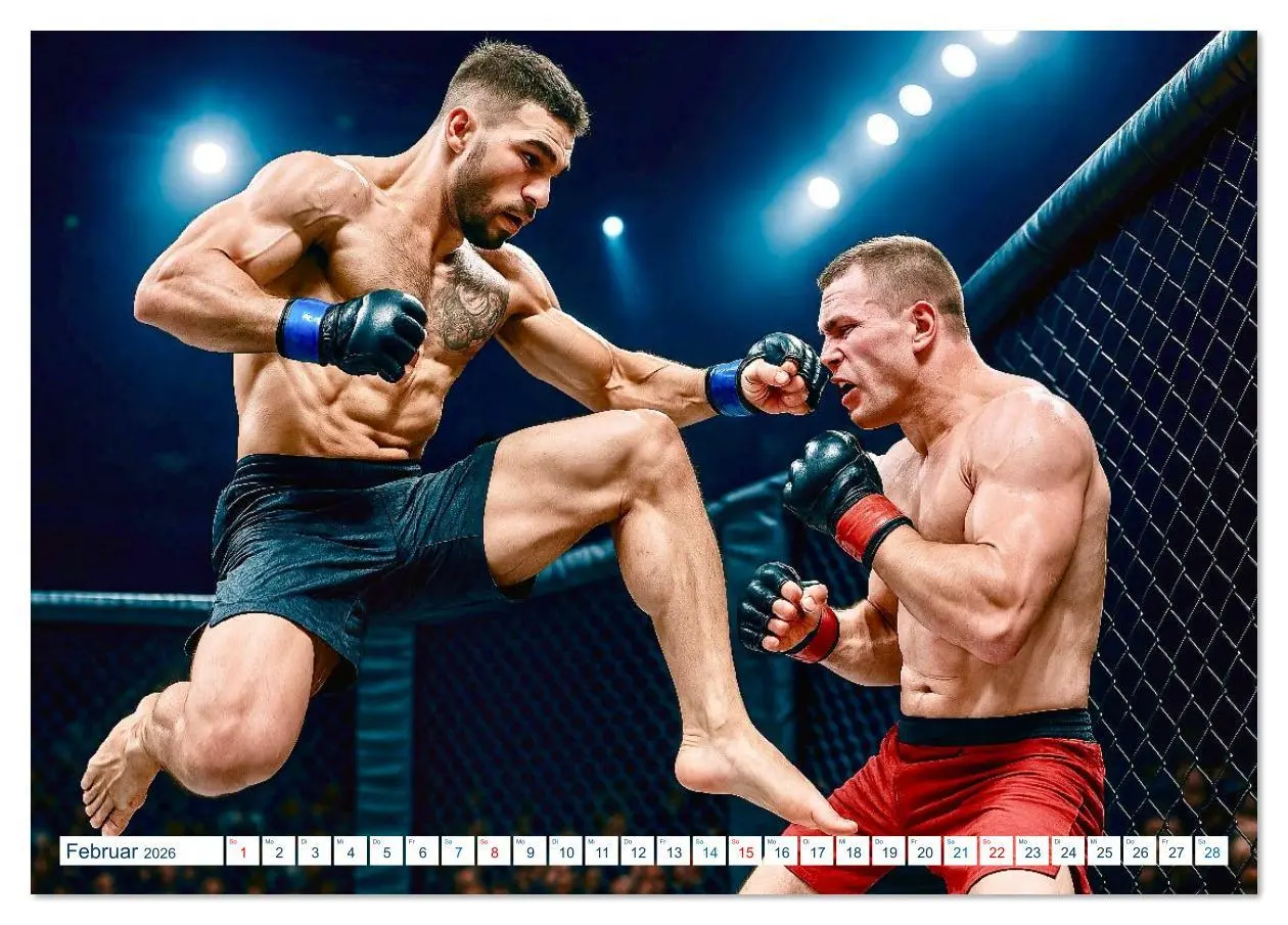 Bild: 9783516639124 | MMA Mixed Martial Arts (Tischkalender 2026 DIN A5 quer), CALVENDO...