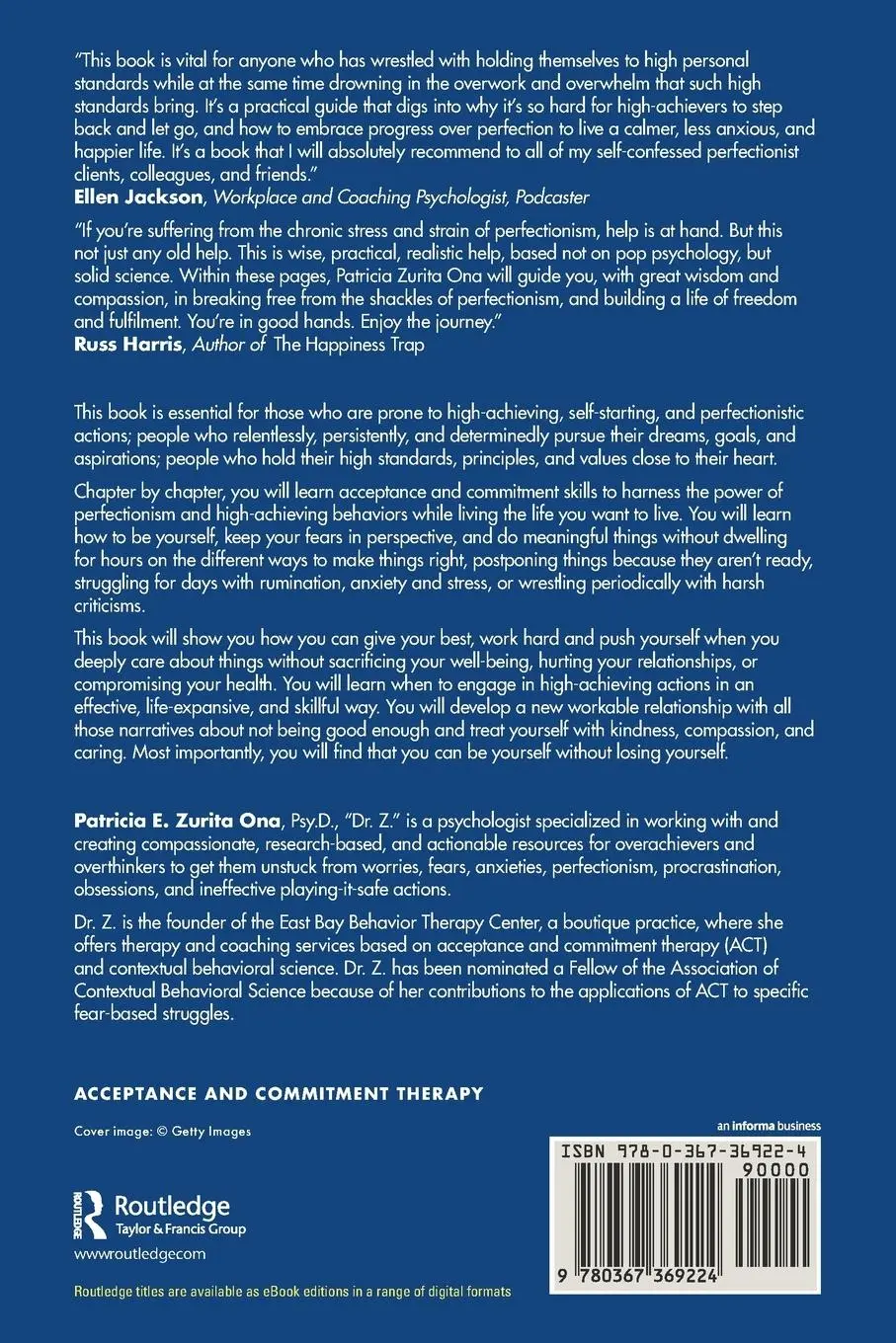 Rückseite: 9780367369224 | Acceptance and Commitment Skills for Perfectionism and...