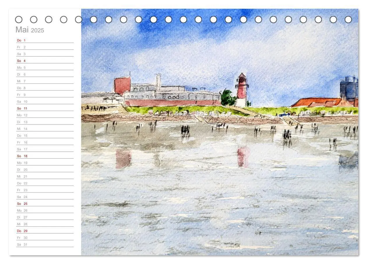 Bild: 9783383809224 | Büsum Aquarelle - Liebevolle Impressionen des beliebten Nordseebads...