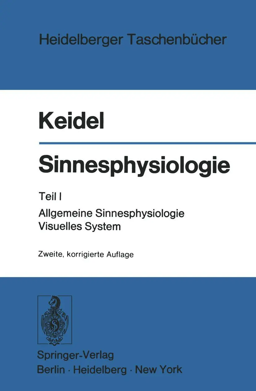 Cover: 9783540079224 | Sinnesphysiologie | Wolf D. Keidel | Taschenbuch | xii | Deutsch