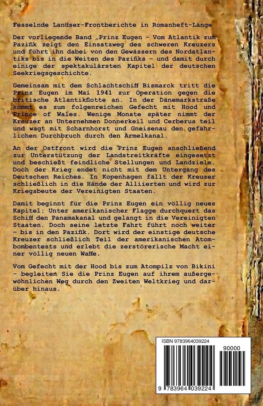 Rückseite: 9783964039224 | Geheime Kommandosache "Prinz Eugen - Vom Atlantik zum Pazifik" | Buch