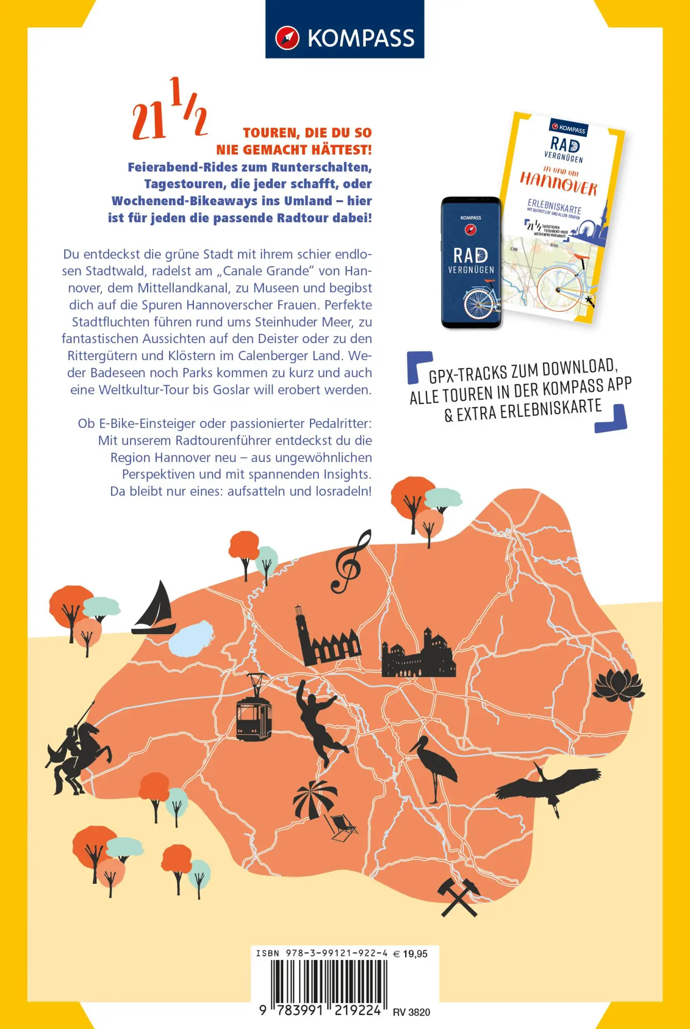 Rückseite: 9783991219224 | KOMPASS Radvergnügen in und um Hannover | Ralf Enke | Taschenbuch
