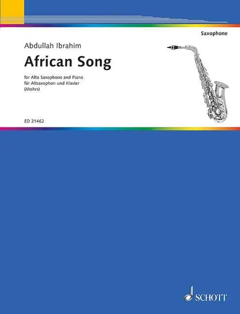 Cover: 9790001189224 | African Song | alto saxophone and piano | Abdullah Ibrahim | Buch