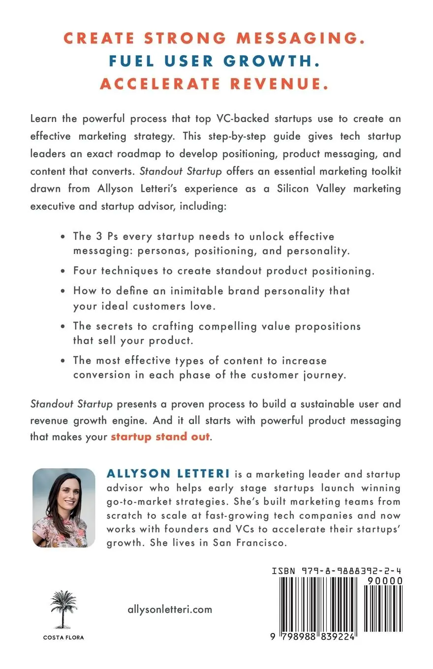 Rückseite: 9798988839224 | Standout Startup | Allyson Letteri | Taschenbuch | Englisch | 2023