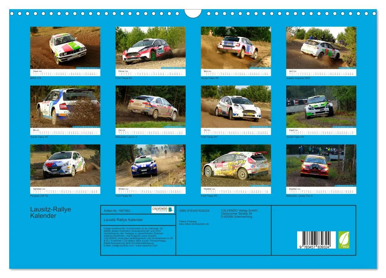 Bild: 9783457839324 | Lausitz-Rallye Kalender (Wandkalender 2026 DIN A3 quer), CALVENDO...