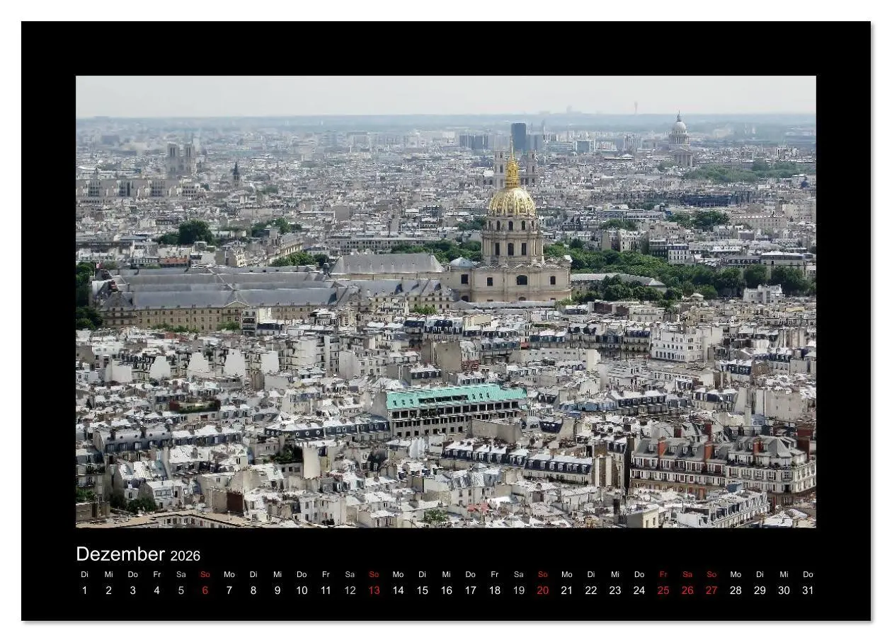 Bild: 9783516239324 | Paris von oben (hochwertiger Premium Wandkalender 2026 DIN A2...