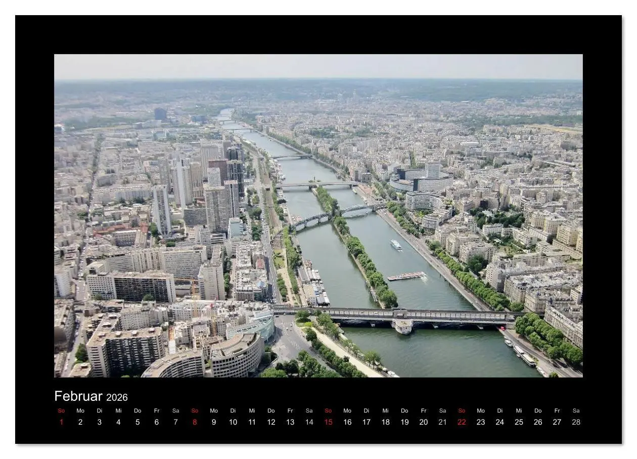 Bild: 9783516239324 | Paris von oben (hochwertiger Premium Wandkalender 2026 DIN A2...