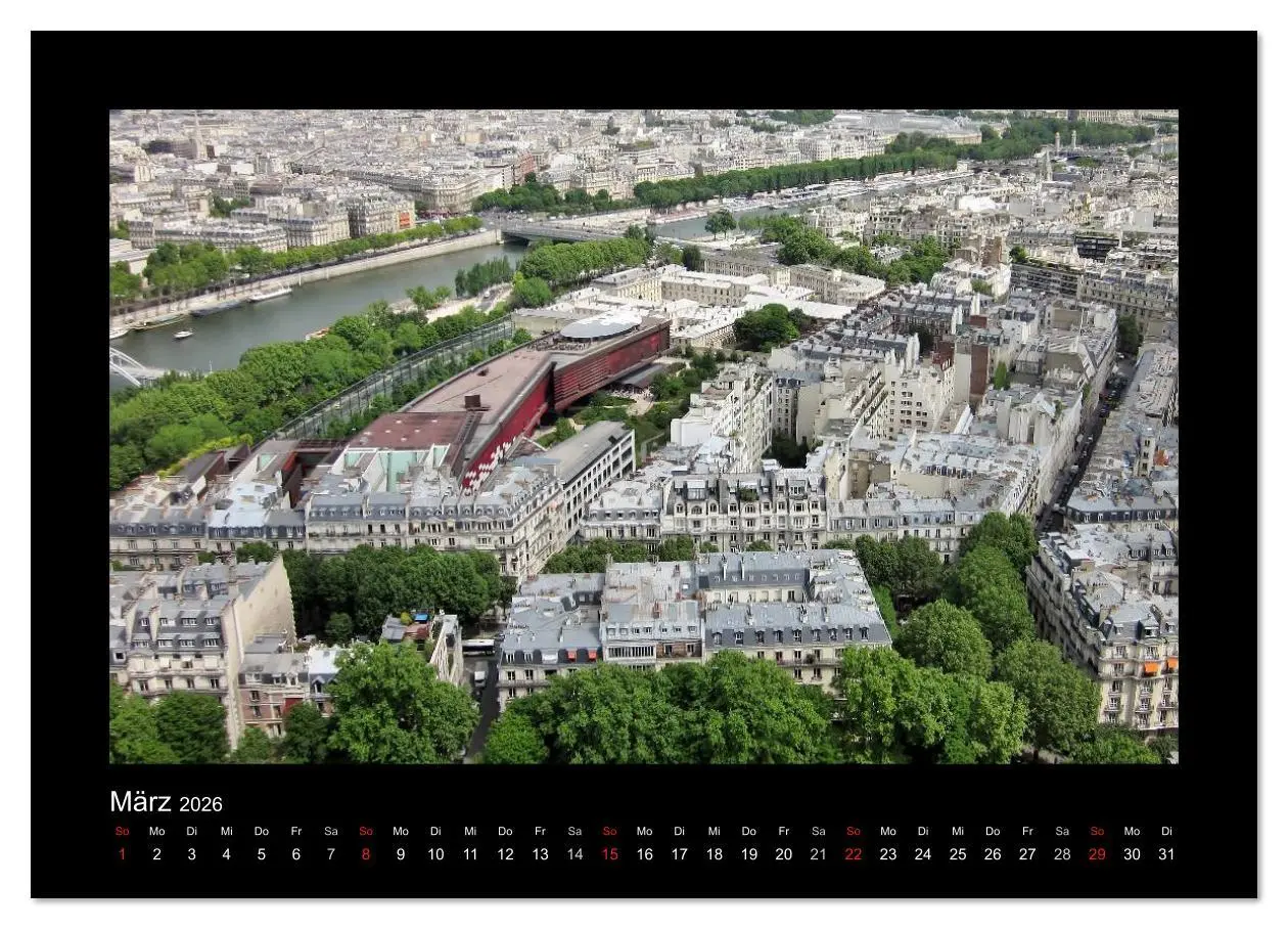 Bild: 9783516239324 | Paris von oben (hochwertiger Premium Wandkalender 2026 DIN A2...