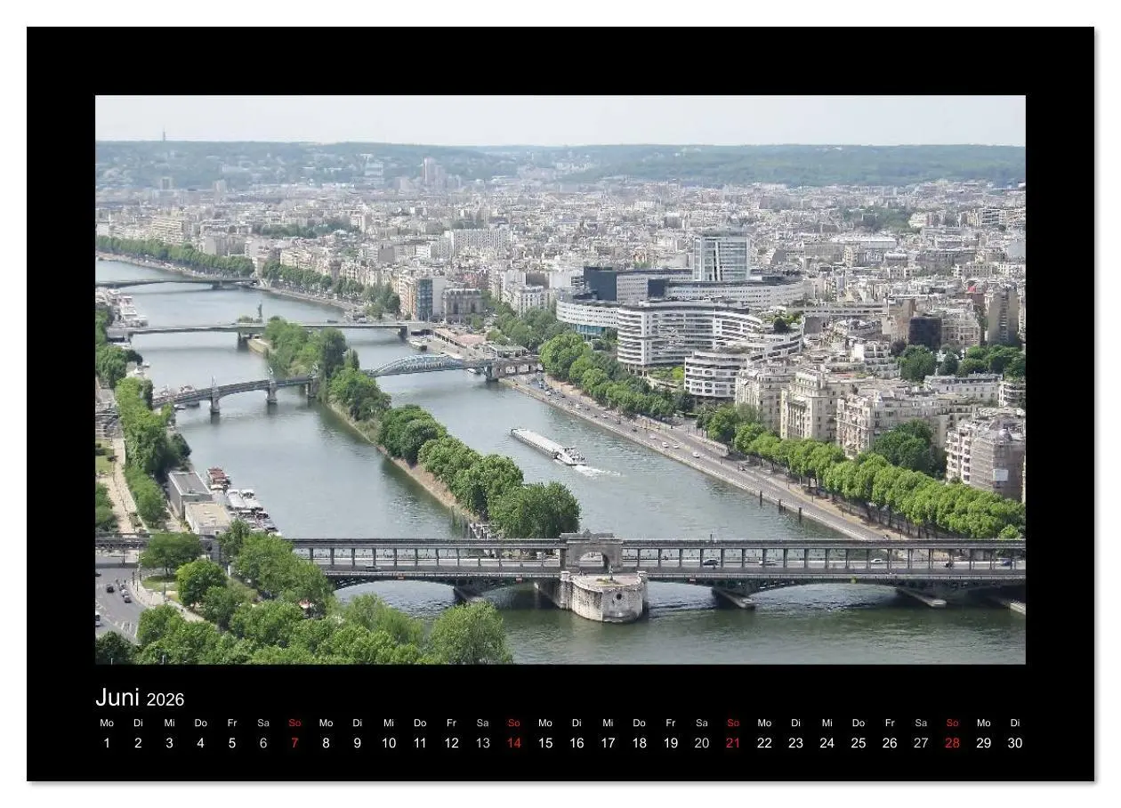 Bild: 9783516239324 | Paris von oben (hochwertiger Premium Wandkalender 2026 DIN A2...