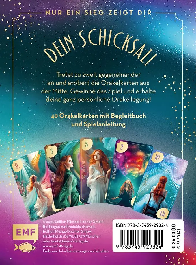 Rückseite: 9783745929324 | Orakel-Kartenset: Lumaris Mit edlem Goldschnitt | Crisandra | Buch