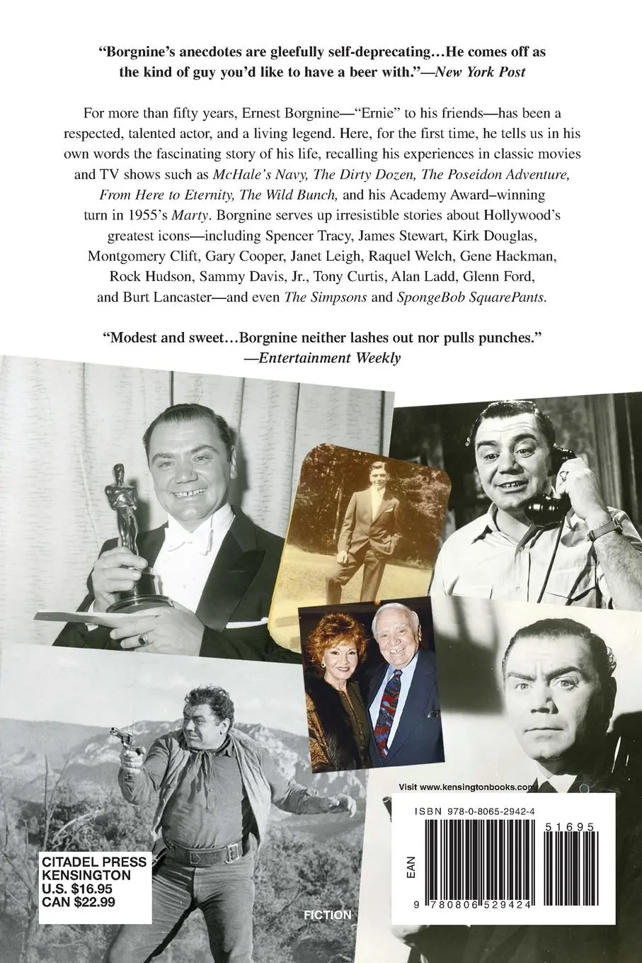 Rückseite: 9780806529424 | Ernie | The Autobiography | Ernest Borgnine | Taschenbuch | Englisch