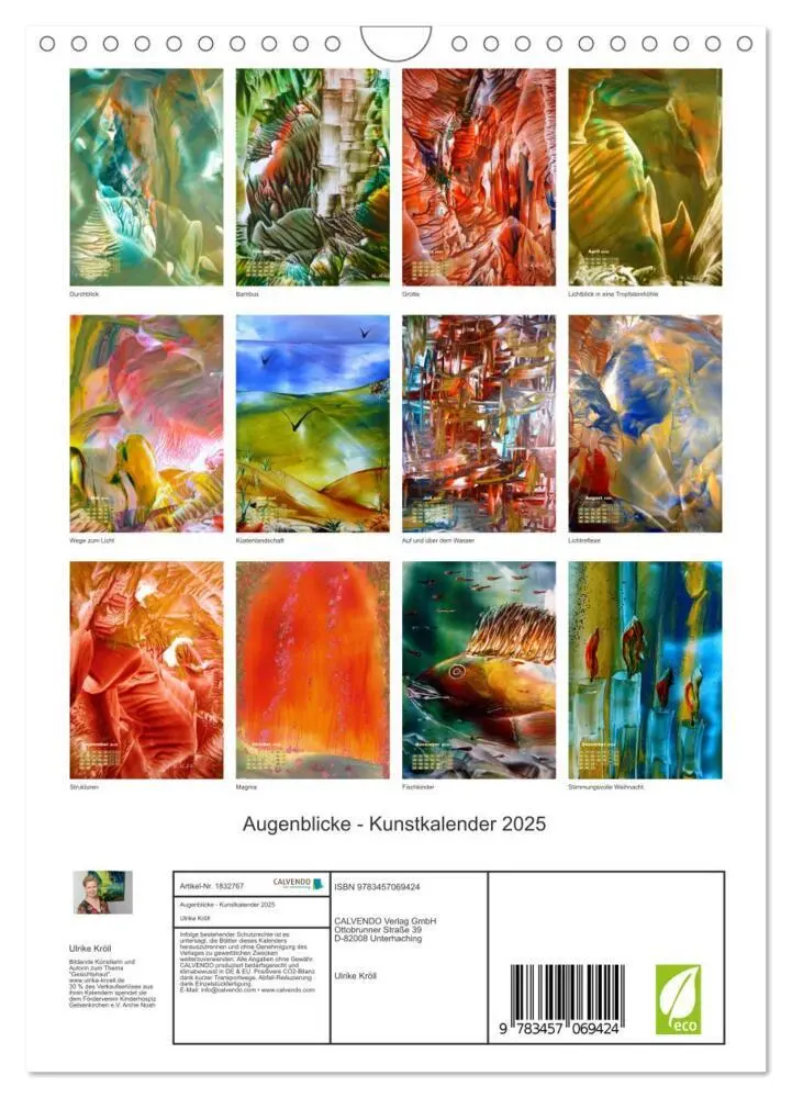Bild: 9783457069424 | Augenblicke - Kunstkalender 2025 (Wandkalender 2025 DIN A4 hoch),...