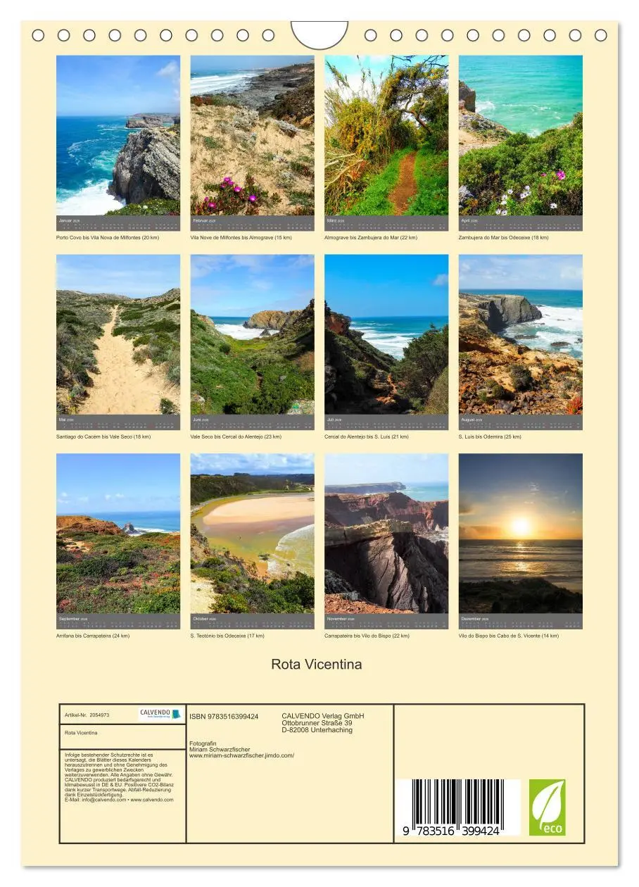Bild: 9783516399424 | Rota Vicentina (Wandkalender 2026 DIN A4 hoch), CALVENDO...