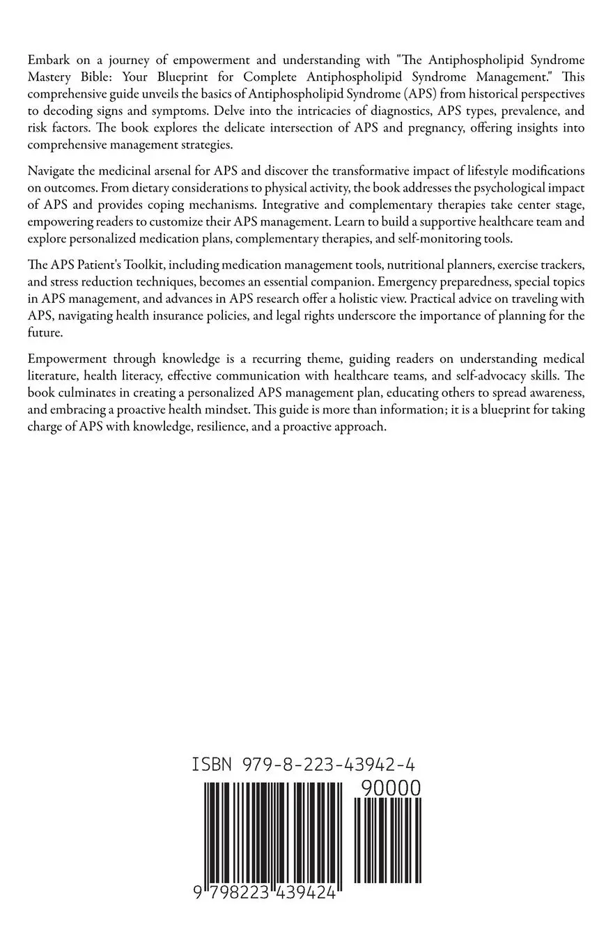 Rückseite: 9798223439424 | The Antiphospholipid Syndrome Mastery Bible | Ankita Kashyap (u. a.)