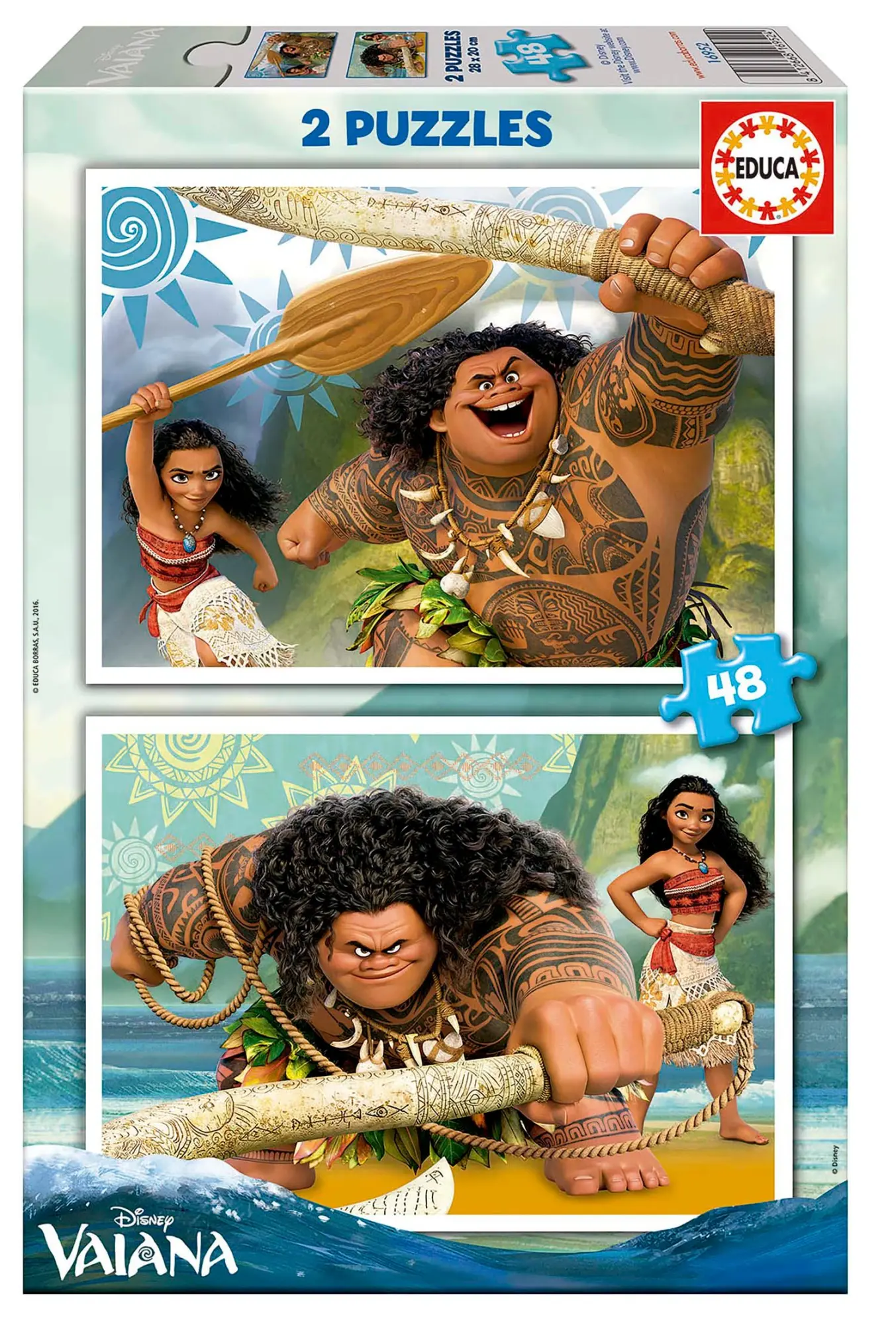 Cover: 8412668169524 | Educa - Disney - Vaiana - Puzzle 2x48 Teile | Disney | Spiel | 169524