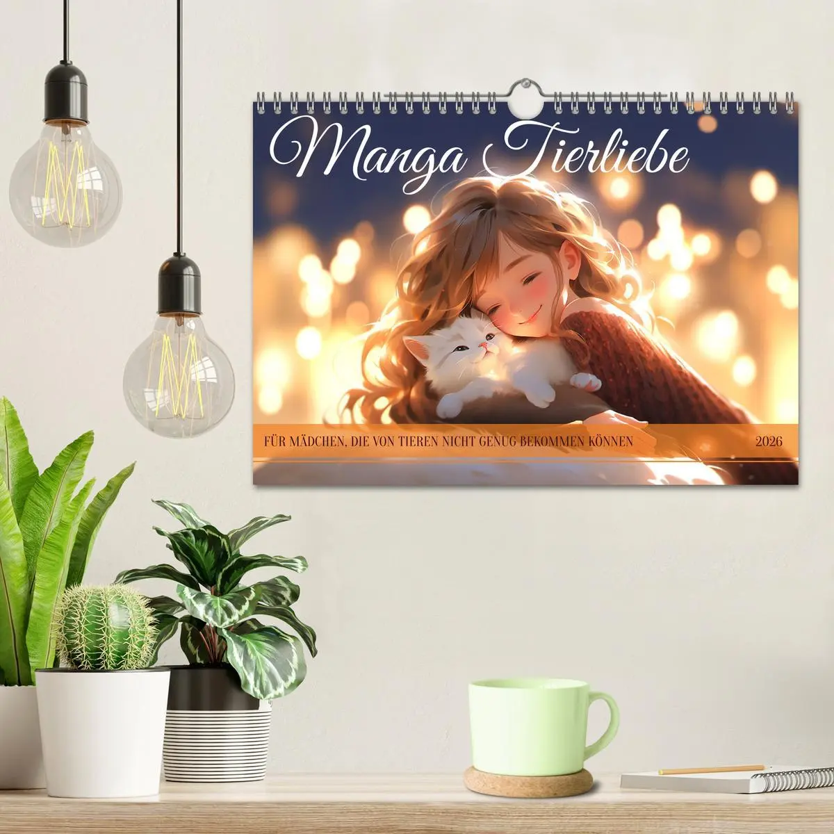 Bild: 9783457369524 | Manga Tierliebe (Wandkalender 2026 DIN A4 quer), CALVENDO...