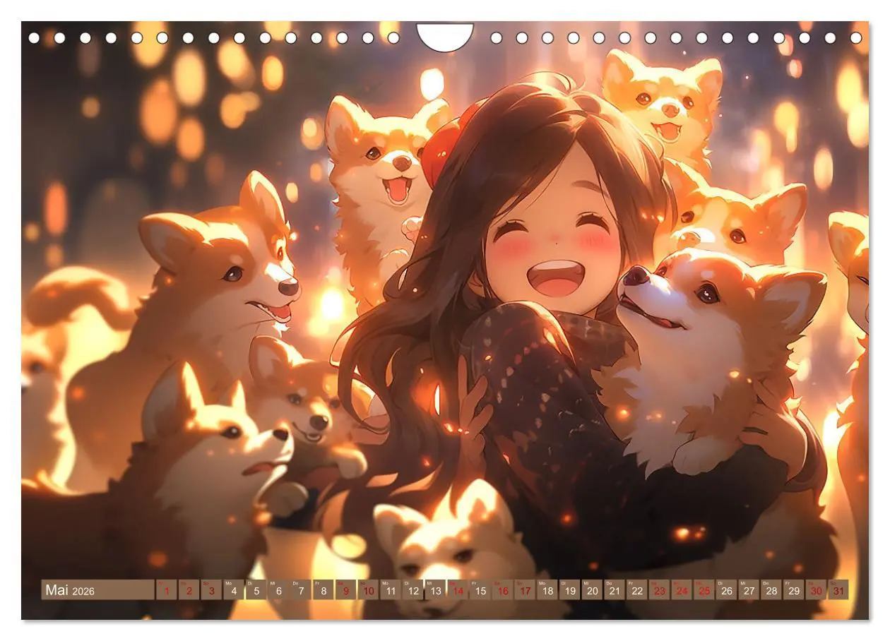 Bild: 9783457369524 | Manga Tierliebe (Wandkalender 2026 DIN A4 quer), CALVENDO...