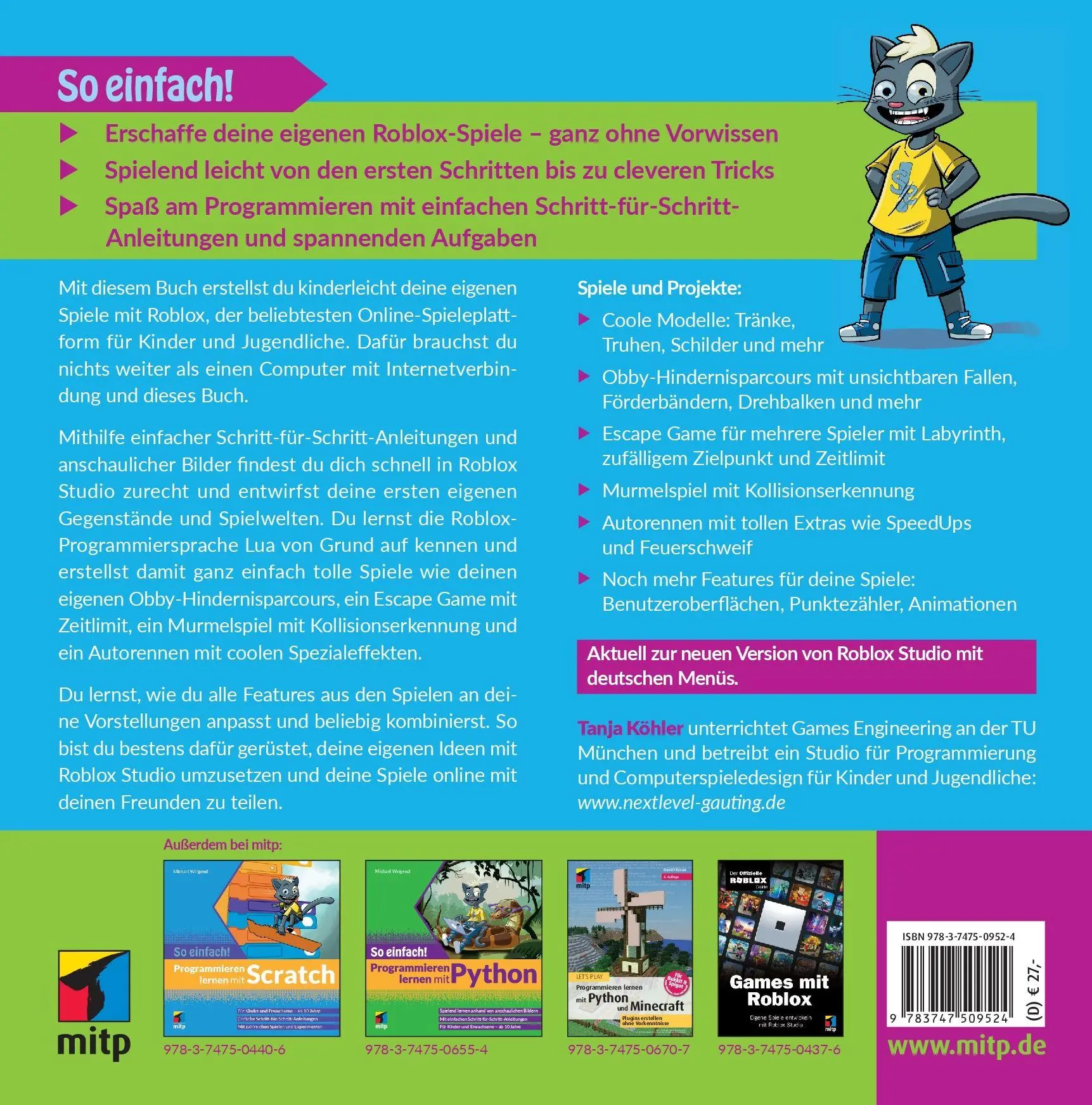 Rückseite: 9783747509524 | Eigene Spiele erstellen mit Roblox - So einfach! | Tanja Köhler | Buch