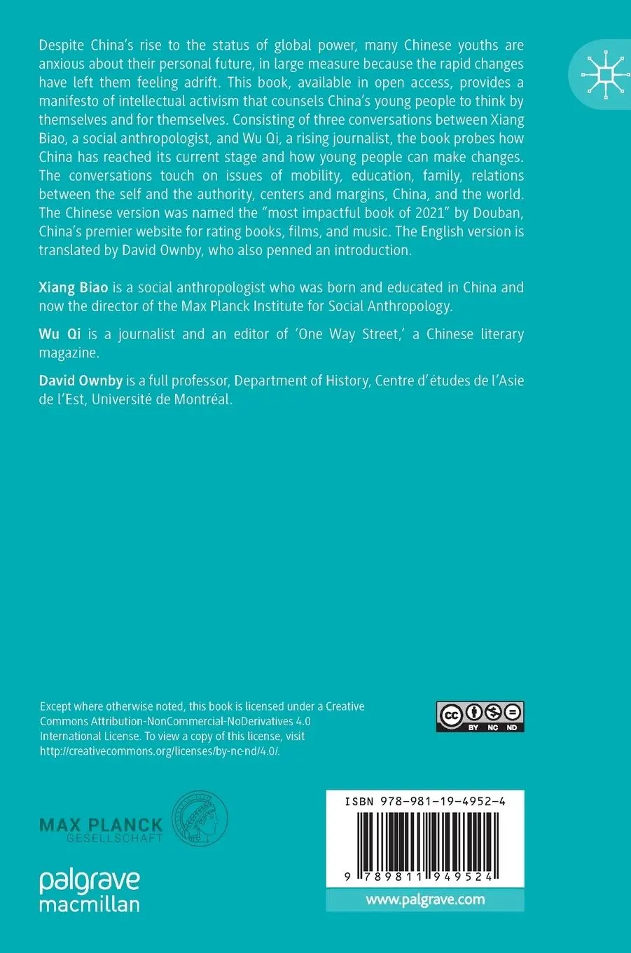 Rückseite: 9789811949524 | Self as Method | Thinking Through China and the World | Xiang (u. a.)