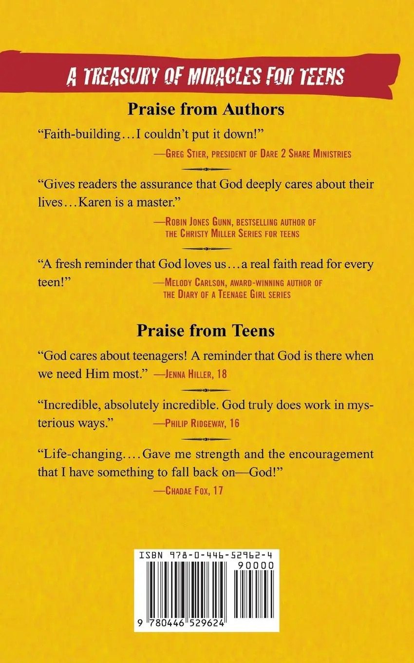 Rückseite: 9780446529624 | A Treasury of Miracles for Teens | True Stories of Gods Presence Today