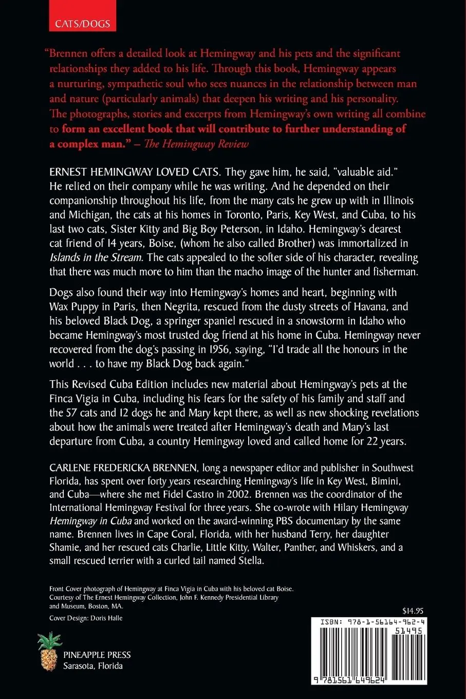 Rückseite: 9781561649624 | Hemingway's Cats | Revised Cuba Edition | Carlene Brennen | Buch