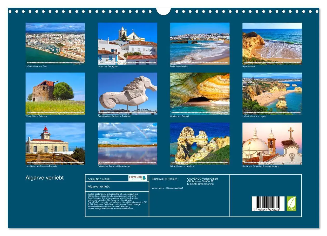 Bild: 9783457599624 | Algarve verliebt (Wandkalender 2026 DIN A3 quer), CALVENDO...