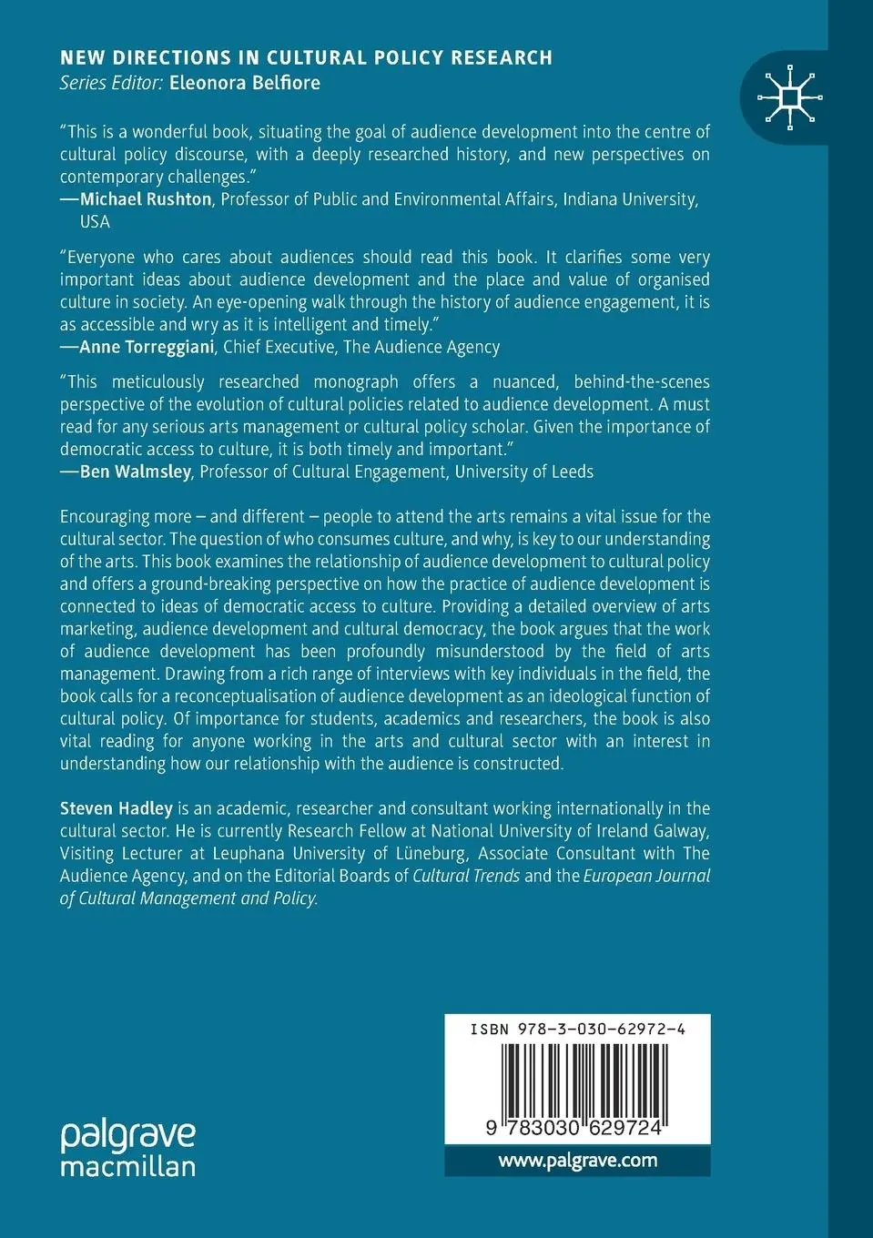Rückseite: 9783030629724 | Audience Development and Cultural Policy | Steven Hadley | Taschenbuch