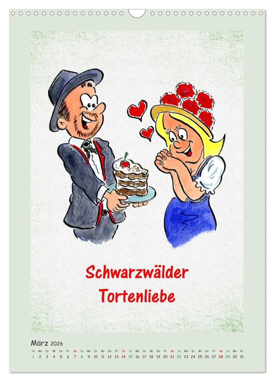 Bild: 9783516369724 | Bollenhut Cartoons (Wandkalender 2026 DIN A3 hoch), CALVENDO...