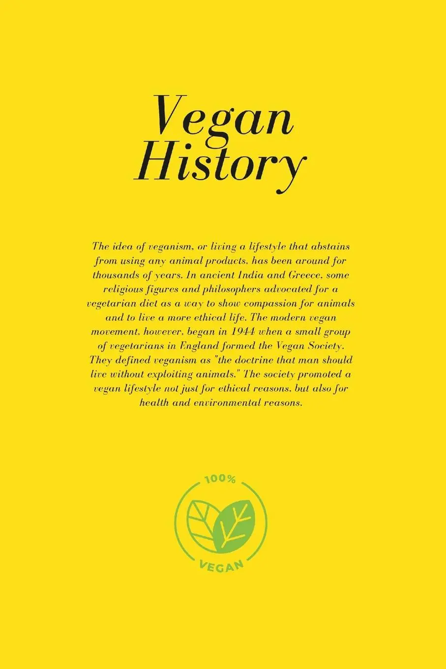 Rückseite: 9781447879824 | Vegan History, A comprehensive look at this history of Veganism | Buch