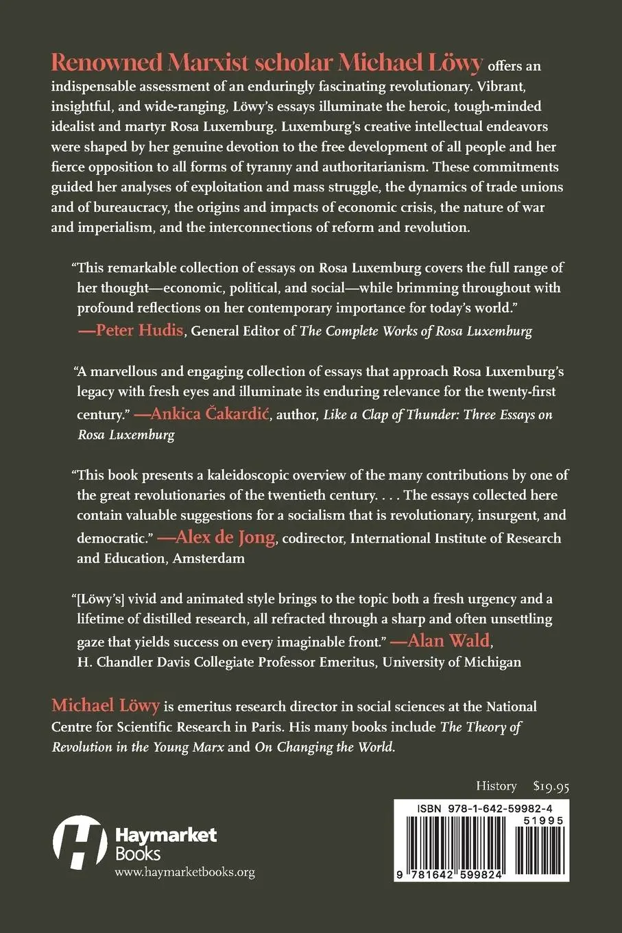 Rückseite: 9781642599824 | Rosa Luxemburg: The Incendiary Spark | Essays | Michael Lwy | Buch