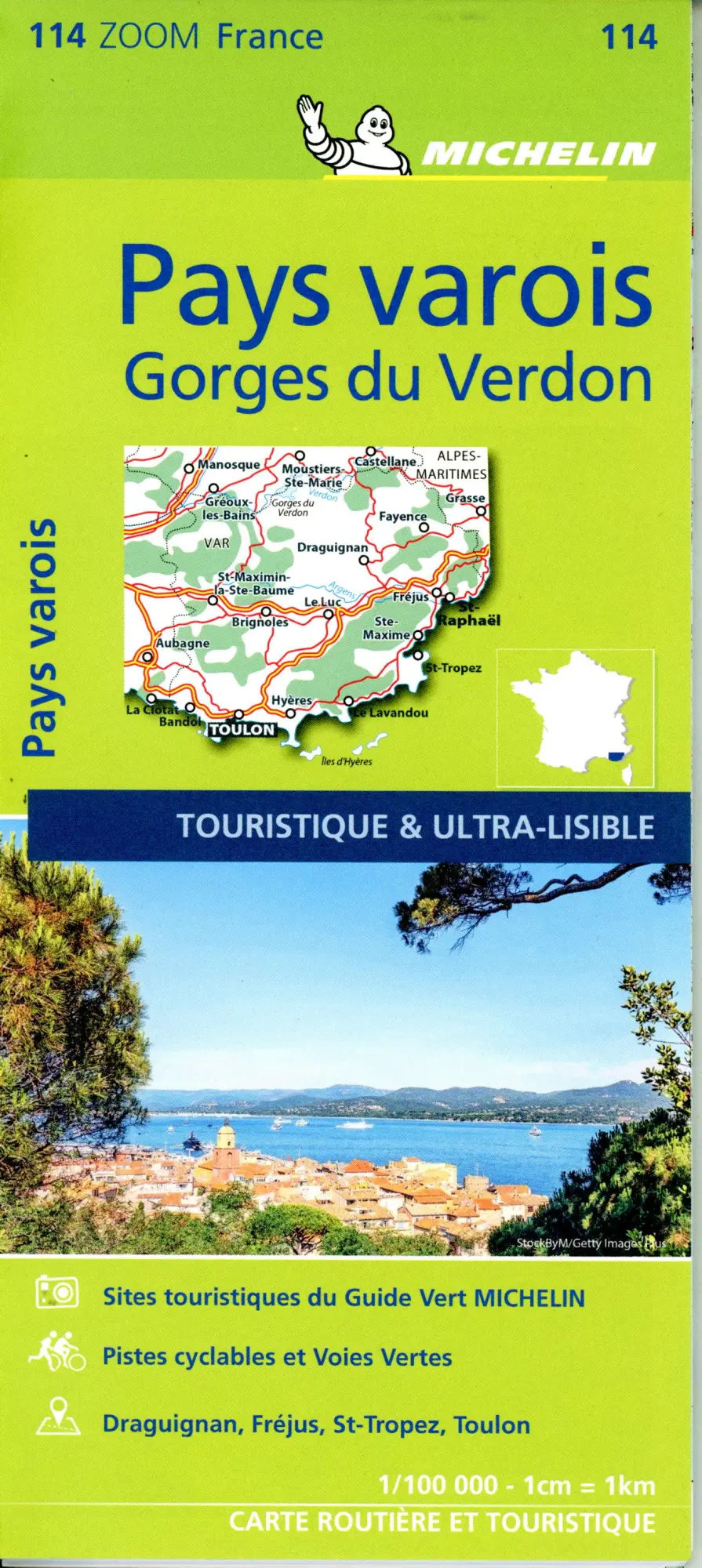 Cover: 9782067209824 | Pays Varois, Verdon Gorges - Zoom Map 114 | Map | Michelin | 1 S.