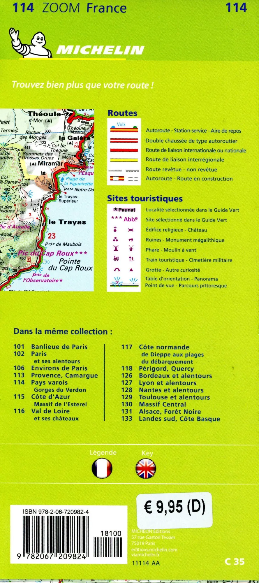 Bild: 9782067209824 | Pays Varois, Verdon Gorges - Zoom Map 114 | Map | Michelin | 1 S.