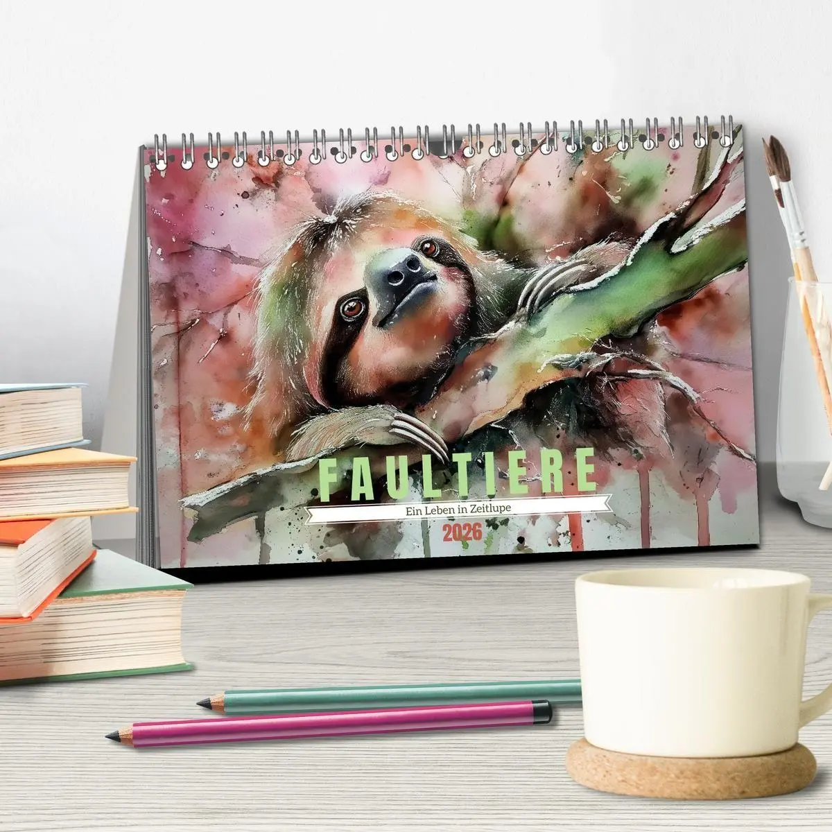 Bild: 9783516739824 | Faultiere, ein Leben in Zeitlupe (Tischkalender 2026 DIN A5 quer),...
