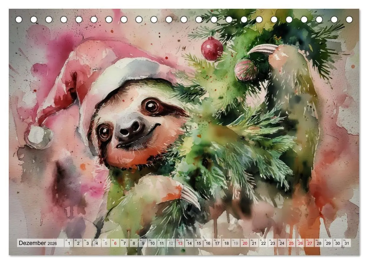 Bild: 9783516739824 | Faultiere, ein Leben in Zeitlupe (Tischkalender 2026 DIN A5 quer),...
