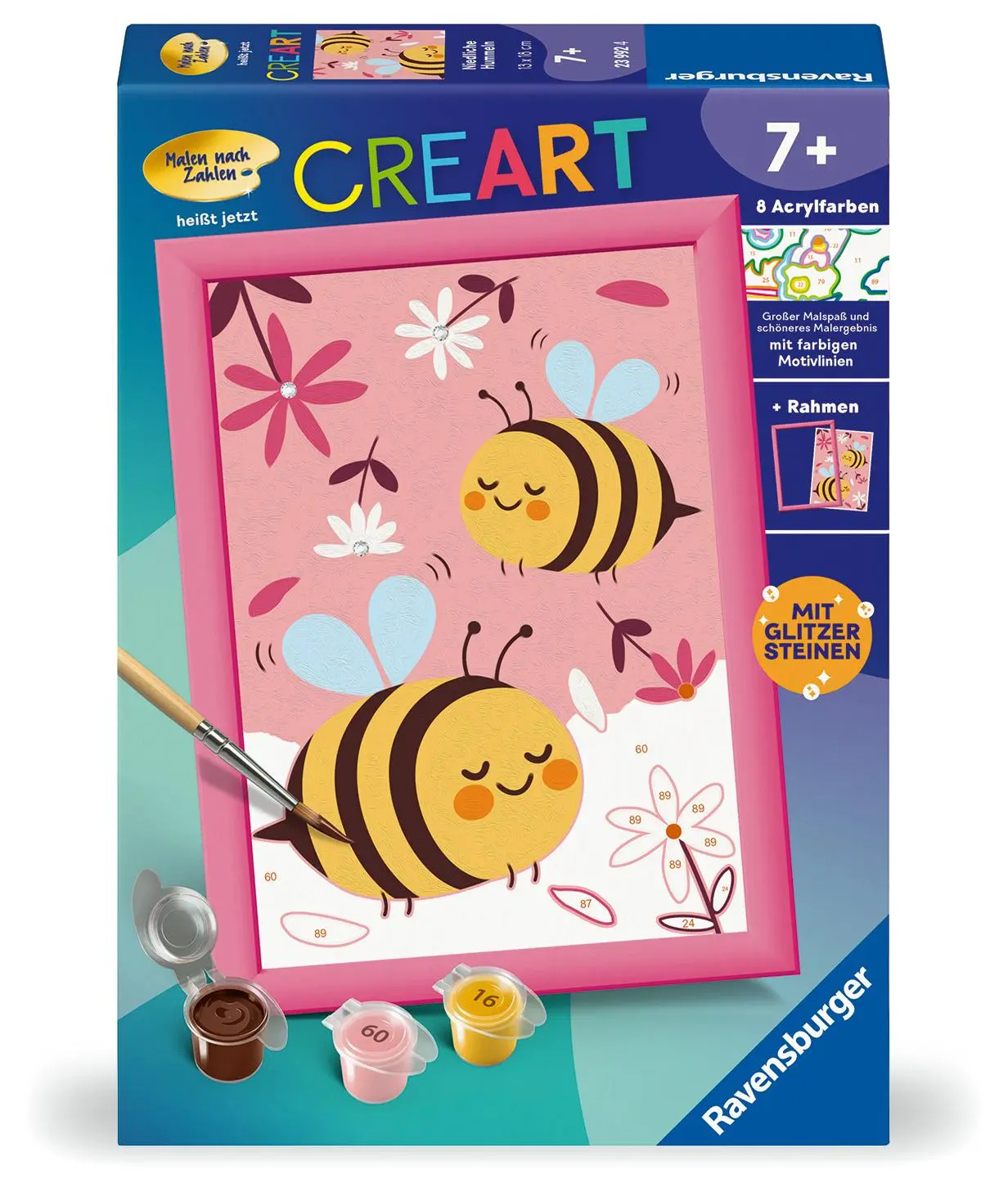 Cover: 4005556239924 | CreArt, Malen nach Zahlen Kinder - Niedliche Hummeln | Spiel | Deutsch