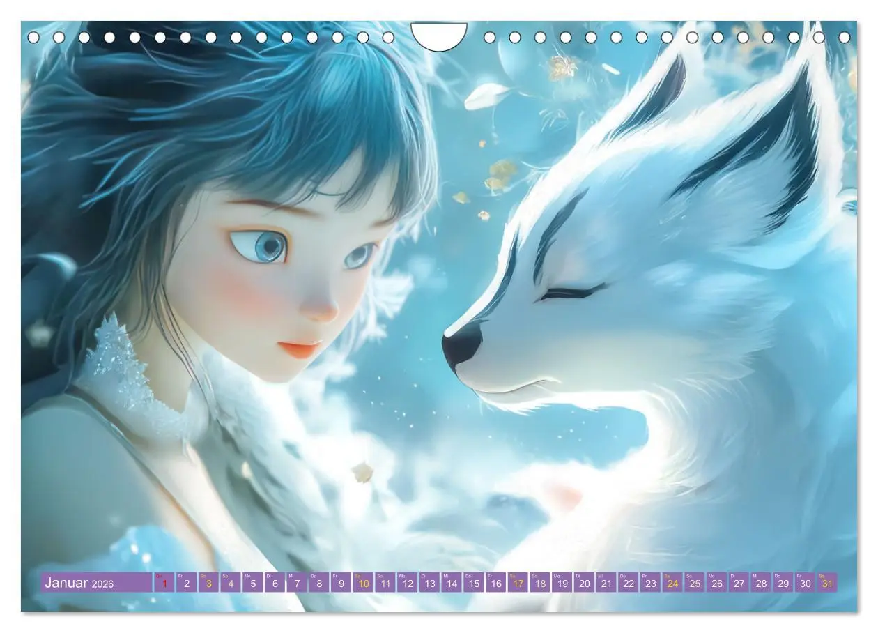 Bild: 9783457259924 | Winterliche Fantasie Animé (Wandkalender 2026 DIN A4 quer),...