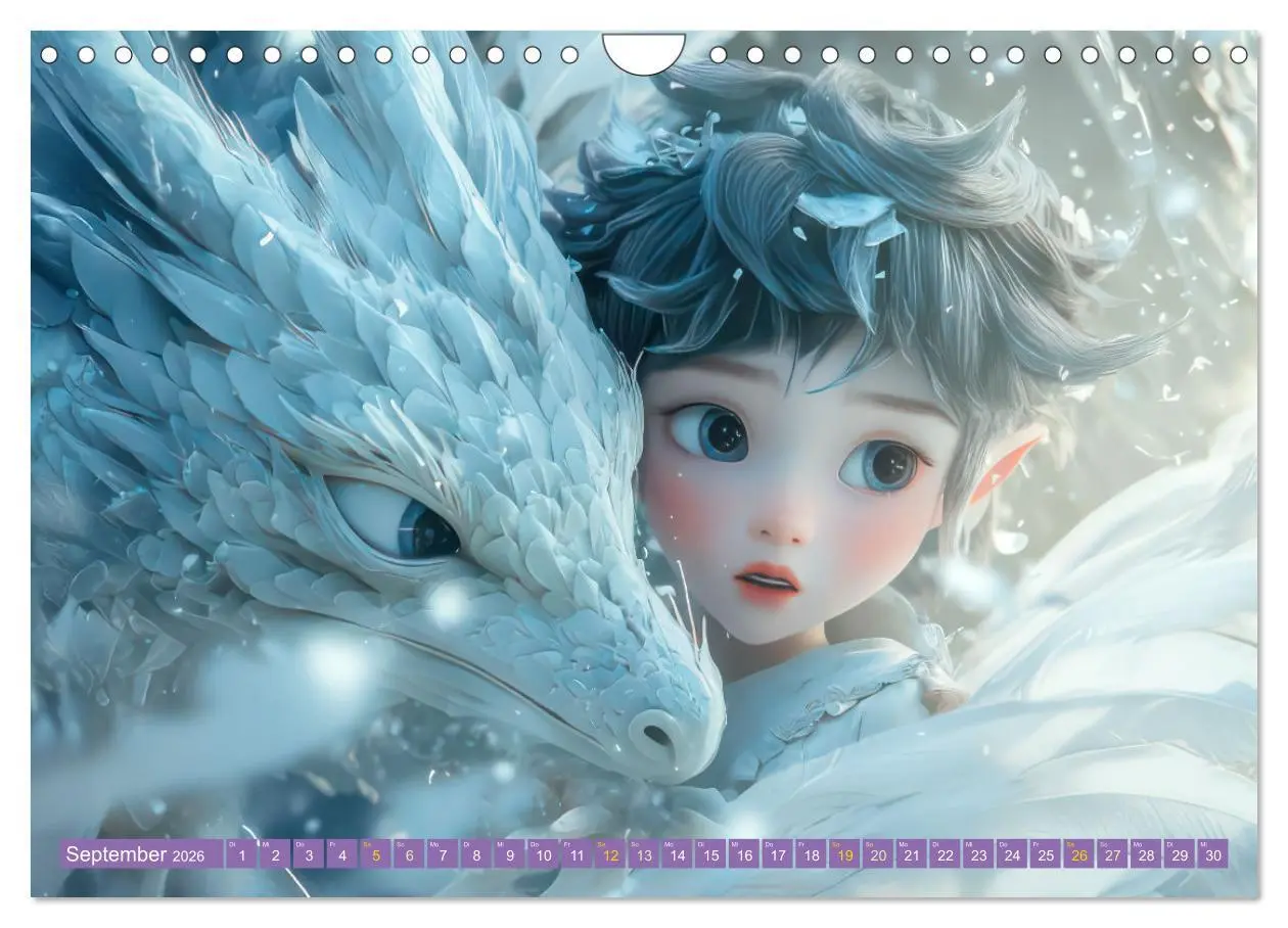 Bild: 9783457259924 | Winterliche Fantasie Animé (Wandkalender 2026 DIN A4 quer),...