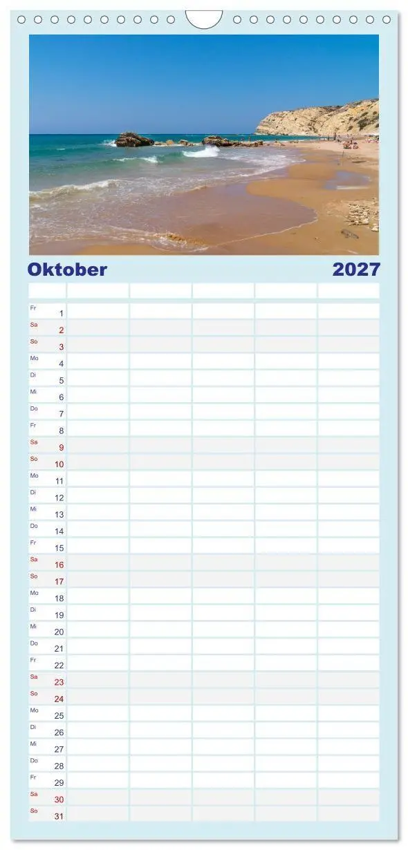 Bild: 9783594329924 | Familienplaner 2027 - Insel Kos - Strände mit 5 Spalten...