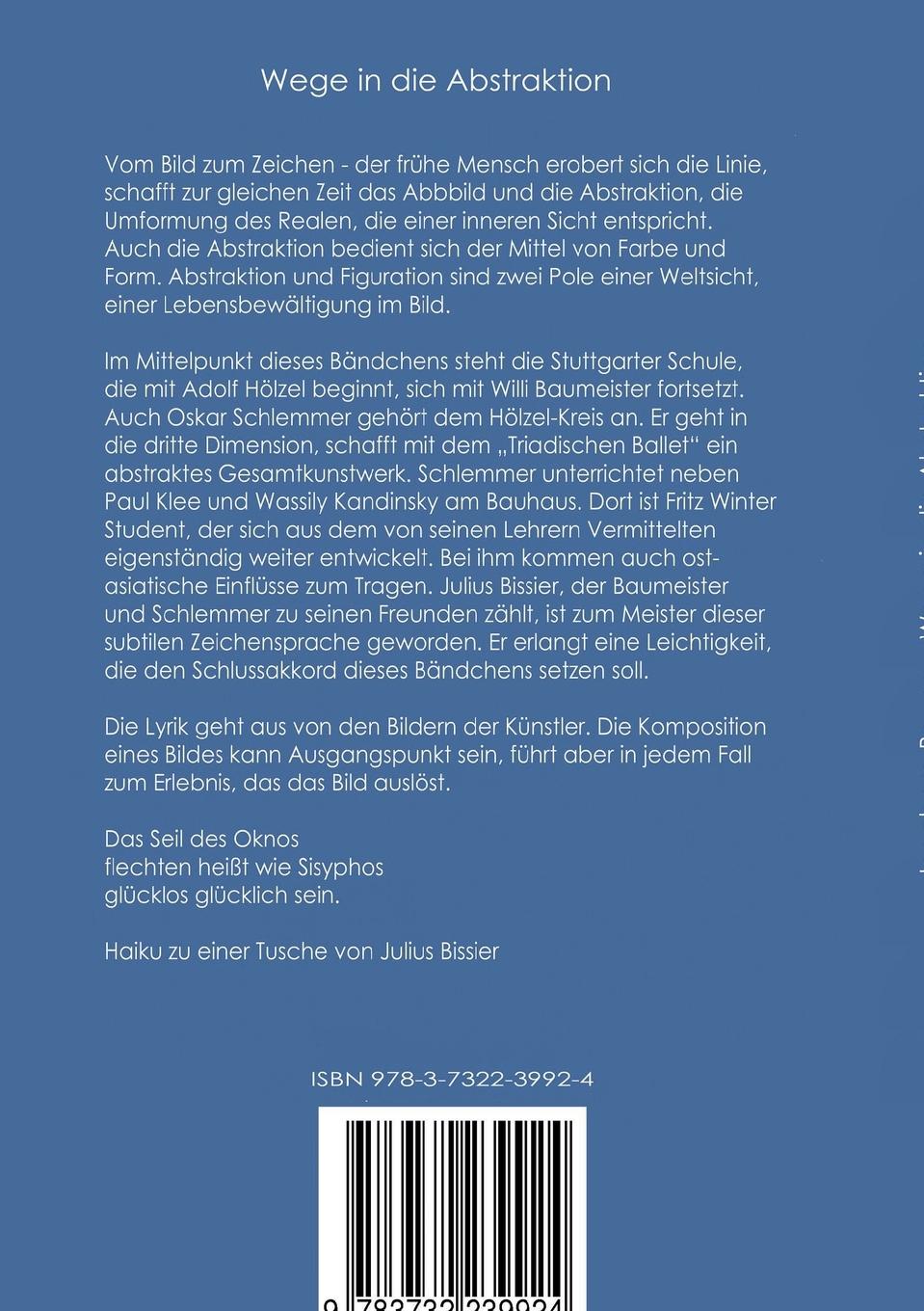 Rückseite: 9783732239924 | Wege in die Abstraktion | Lyrische Betrachtungen | Ingeborg Bauer