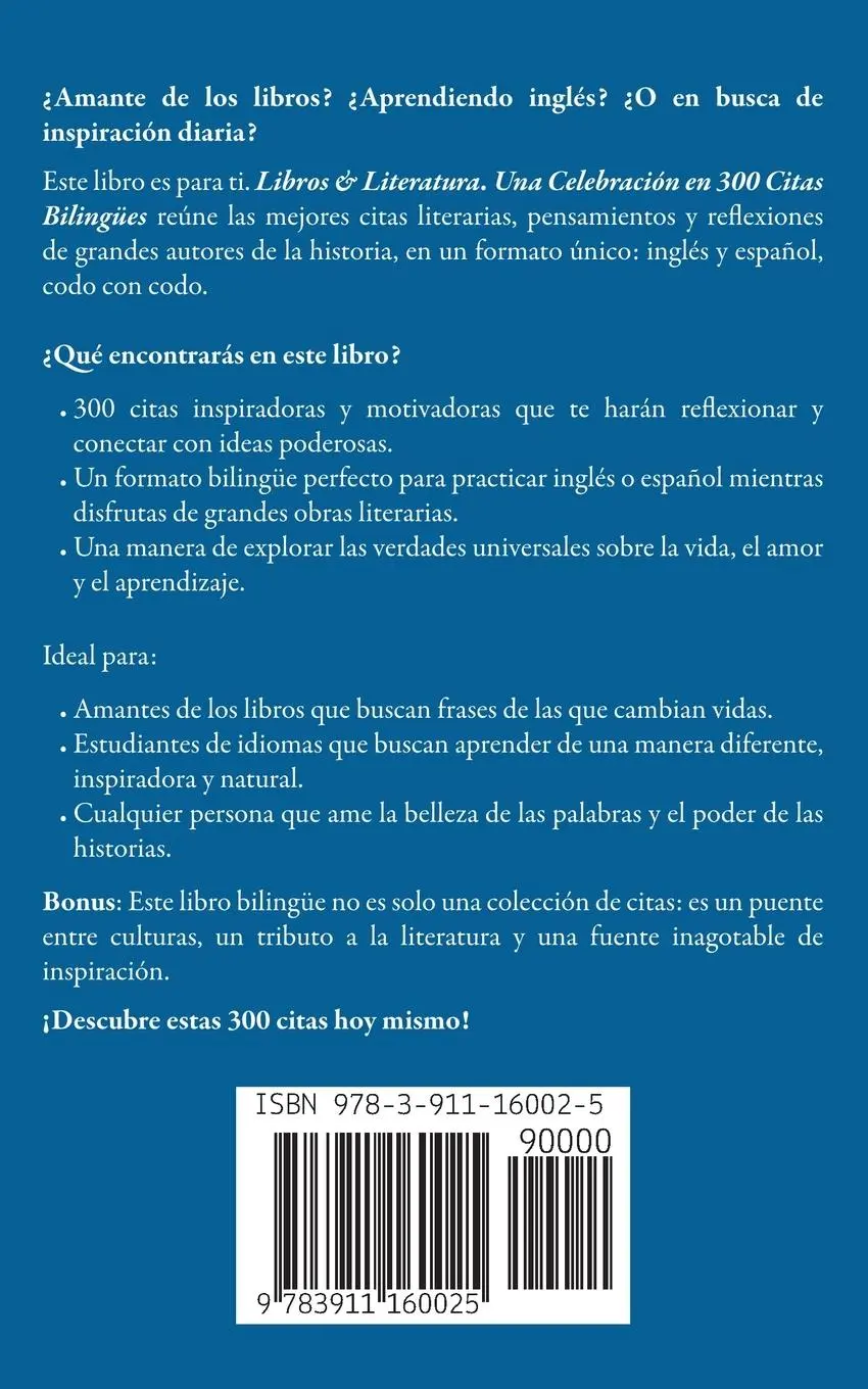 Rückseite: 9783911160025 | Libros &amp; Literatura. Una Celebración en 300 Citas Bilingües | Alcañiz