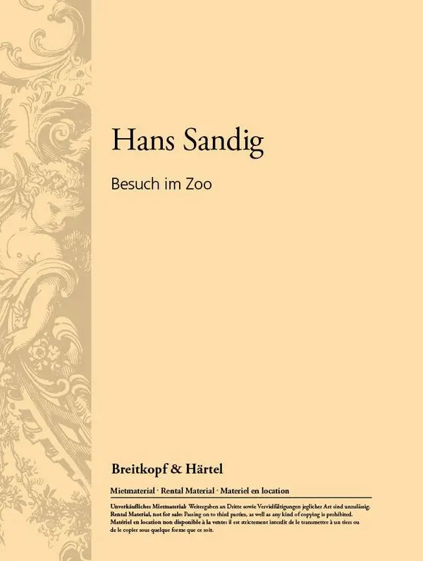 Cover: 9790200460025 | Besuch im Zoo | Hans Sandig | Klavierauszug | EAN 9790200460025
