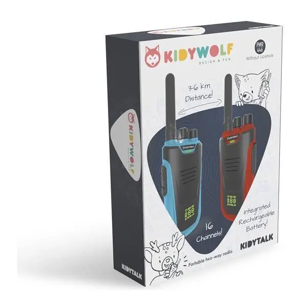 Bild: 5407009180125 | KIDYWOLF Walkie-Talkies mit Taschenlampe blau/rot | Walktie-Talkie Set